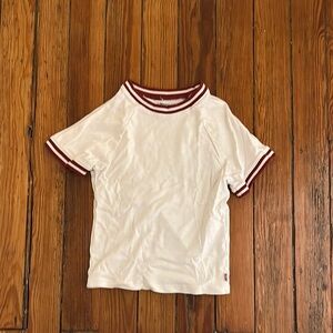 Kids White and Red Trim T-Shirt